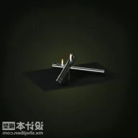 Outdoor Simple Fireplace 3d model
