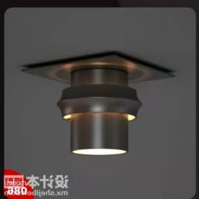 Black Iron Outdoor Lamp 3d model