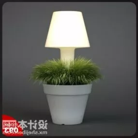 Table Lamp Plant Potted Base 3d model