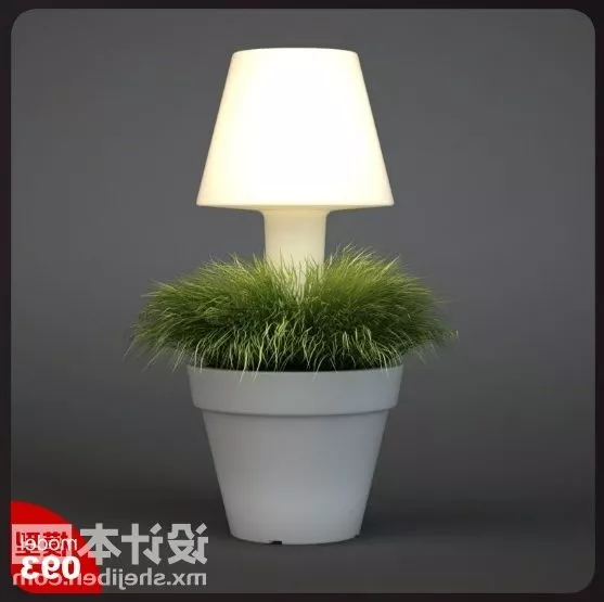 Table Lamp Plant Potted Base 3d model Table Lamp Plant Potted Base 3d model