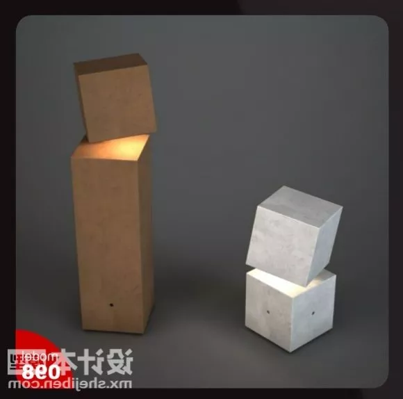 Modernism Cubic Table Lamp 3d model Modernism Cubic Table Lamp 3d model