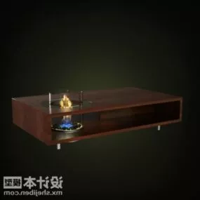 Modern Rectangular Fireplace 3d model