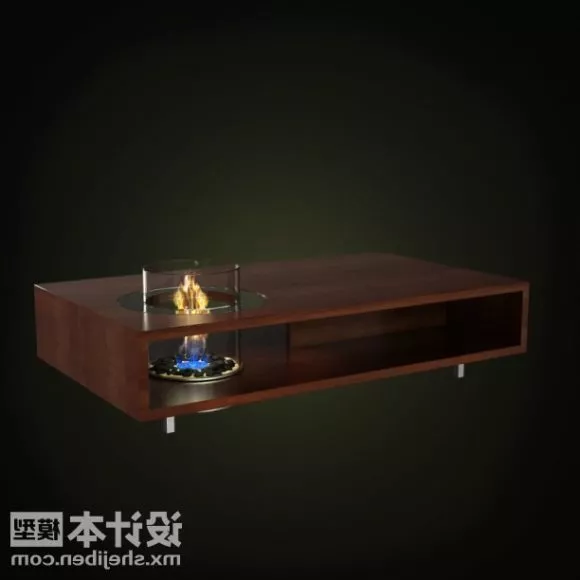 Stone Fireplace Simple Style 3d model