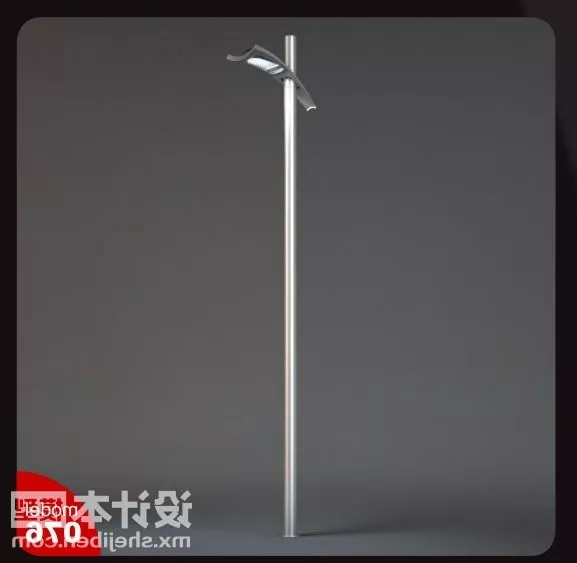 Simple Steel Street Lamp 3d model Simple Steel Street Lamp 3d model