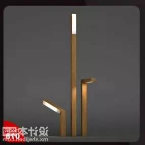 Brass Floor Lamp Pack 3d model