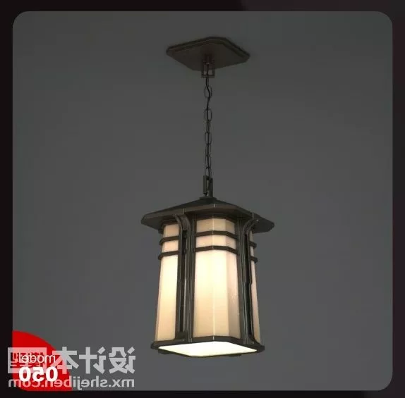 Outdoor Ceiling Lamp 3d model Outdoor Ceiling Lamp 3d model