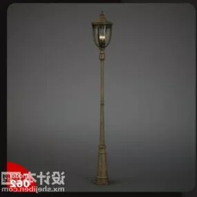 Antique Street Lamp Brass Material 3d model
