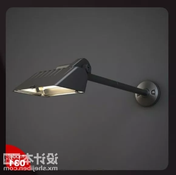 Wall Lamp Modern Iron Shade 3d model Wall Lamp Modern Iron Shade 3d model