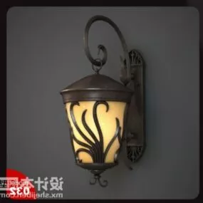 Wall Lamp Carving Base Iron Material 3d model