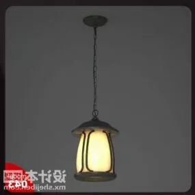 Iron Ceiling Lamp Outdoor Style 3d model