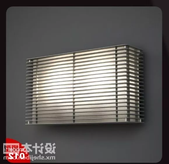 Wall Lamp Rectangular Shade 3d model Wall Lamp Rectangular Shade 3d model