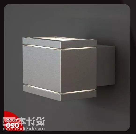 Square Shade Wall Lamp 3d model Square Shade Wall Lamp 3d model