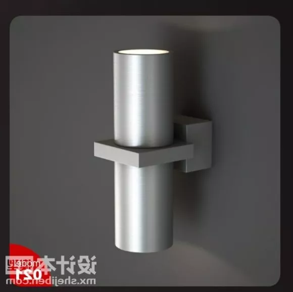 Wall Lamp Steel Cylinder Shade 3d model Wall Lamp Steel Cylinder Shade 3d model