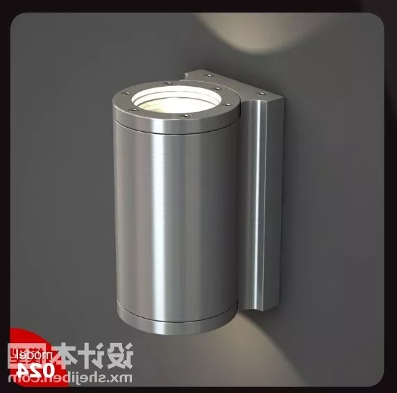 Modern Wall Lamp Cylinder Shade 3d model Modern Wall Lamp Cylinder Shade 3d model