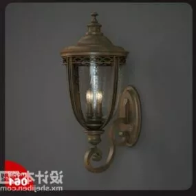 Antique Bronze Wall Lamp 3d model