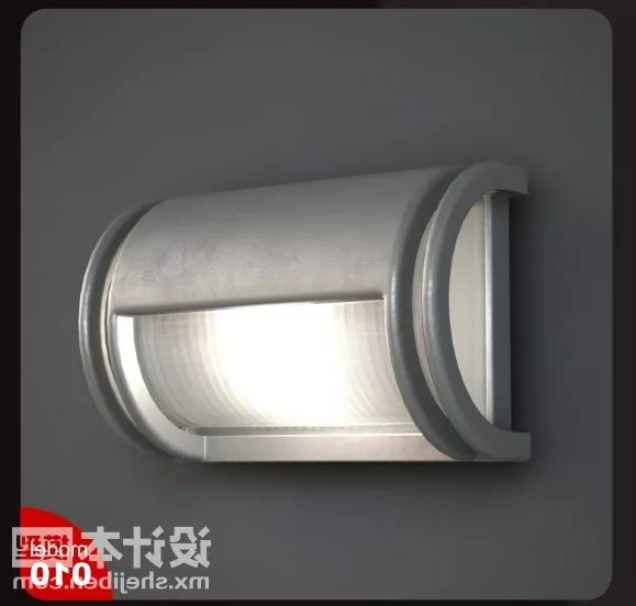 Wall Lamp Half Cylinder Shaped 3d model Wall Lamp Half Cylinder Shaped 3d model