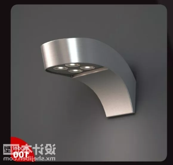 Modern Wall Lamp Curved Shaped 3d model Modern Wall Lamp Curved Shaped 3d model