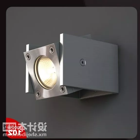 Spotlight Wall Lamp Square Shade 3d model Spotlight Wall Lamp Square Shade 3d model
