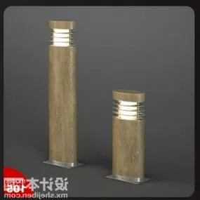 Low And Height Outdoor Garden Lamp 3d model