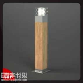 Outdoor Square Garden Lamp 3d model