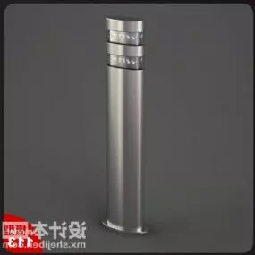 Outdoor Lamp Steel Cylinder 3d model