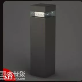 Simple Iron Floor Lamp 3d model
