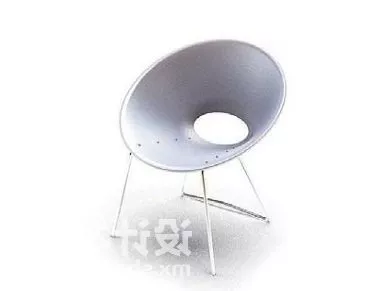 Modern Chair Round Shaped 3d model Modern Chair Round Shaped 3d model