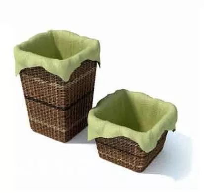 Rattan Trash 3d model Rattan Trash 3d model