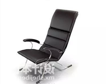 Living Room Recliner Chair Black Leather 3d model Living Room Recliner Chair Black Leather 3d model