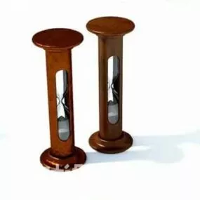 Wood Sand Clock Decoration 3d model