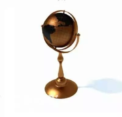 Gold Globe Decoration 3d model Gold Globe Decoration 3d model