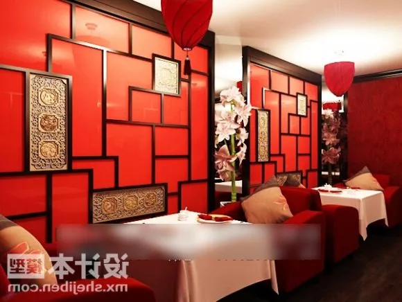 Chinese Restaurant Table And Chair Set 3d model Chinese Restaurant Table And Chair Set 3d model