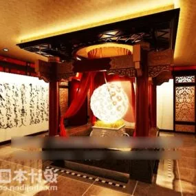 Antique Chinese Showcase Room 3d model
