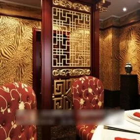 Screen Partition Antique Design 3d model