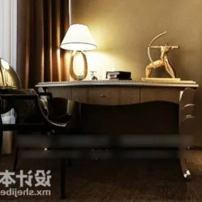 Table And Chair With Decoration Furniture 3d model