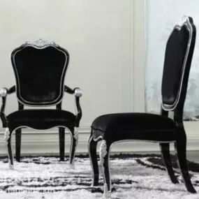 Black Chair Antique Design 3d model