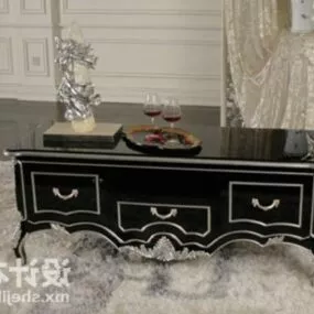 Antique Showcase Table 3d model