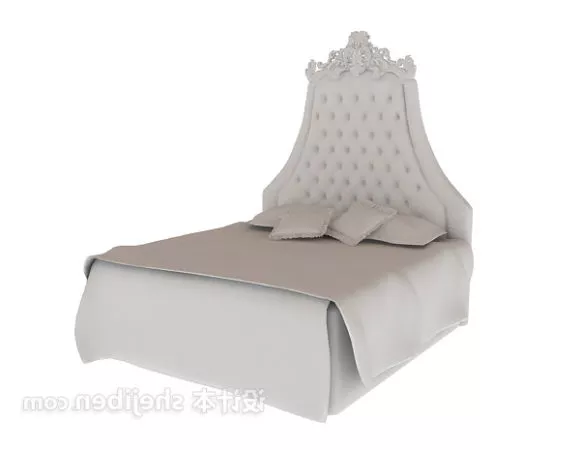 Double Bed Elegant European Style 3d model Double Bed Elegant European Style 3d model