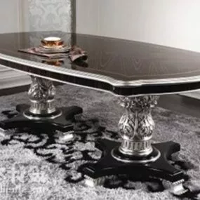 Black Coffee Table Royal Style 3d model