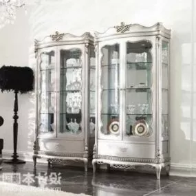 Wine Cabinet Antique Style 3d model