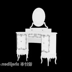 White Classic Dresser 3d model