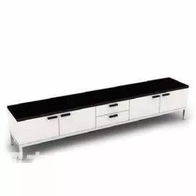 Tv Cabinet White Mdf Material 3d model