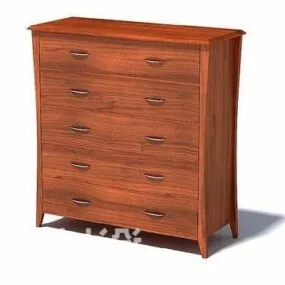 Shoe Cabinet Antique Wooden 3d model