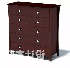 Entrance Hall Cabinet Antique Style 3d model
