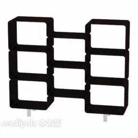 Rectangle Shaped Bookshelf 3d model