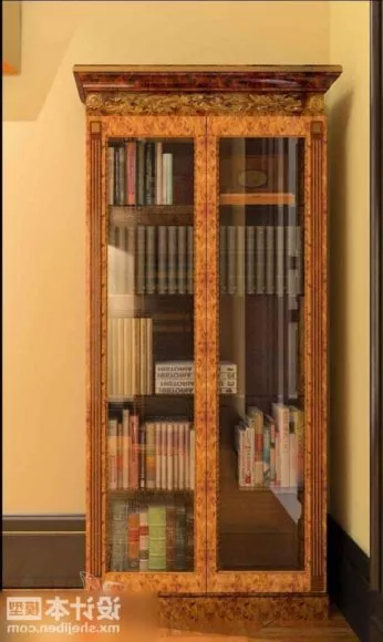 Chinese Bookshelf Wooden 3d model