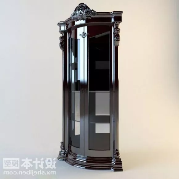 Tall Wine Rack With Wine Bottles And Vase 3d model