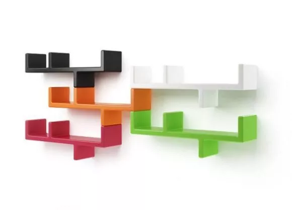 Colorful Wall Bookshelf 3d model Colorful Wall Bookshelf 3d model