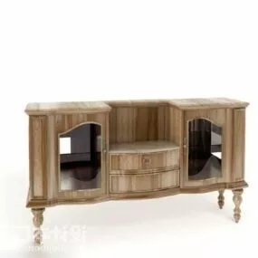 Tv Cabinet Wooden Style 3d model