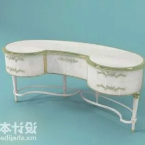 White Dresser European 3d model